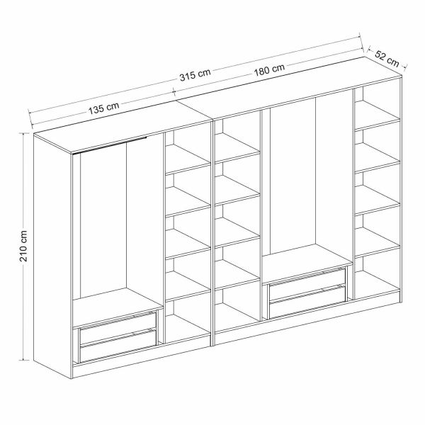 Kale Plus 7 Door 4C Cabinet Dore Plus Dore