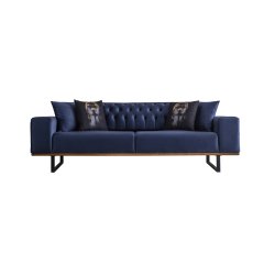 Kael Triple Sofa Navy Blue