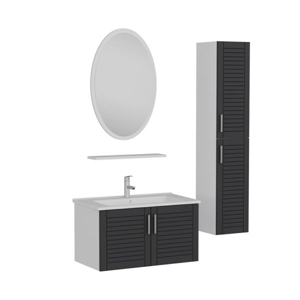 Minar Banyo Dolabı 85Cm As2K+1Ea1R+Etj+Boy Beyaz