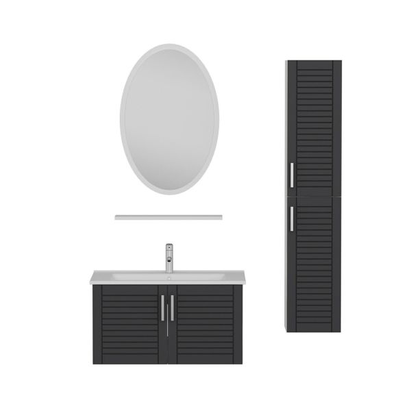 Minar Banyo Dolabı 85Cm As2K+1Ea1R+Etj+Boy Beyaz